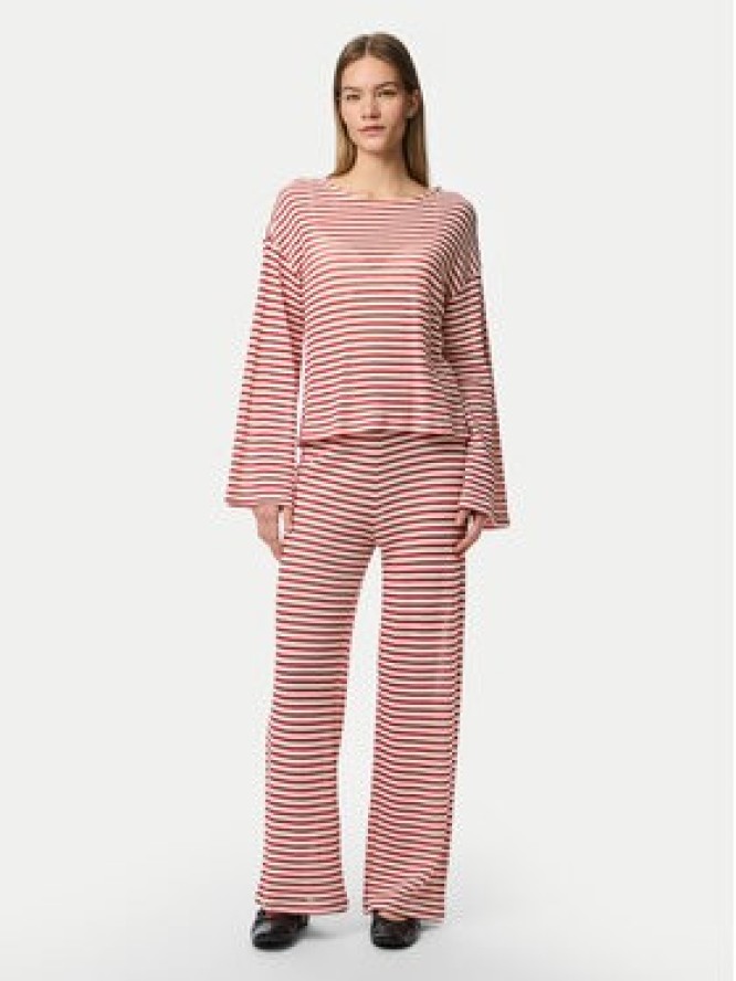 Pieces Spodnie materiałowe Manilla 17155071 Czerwony Wide Leg