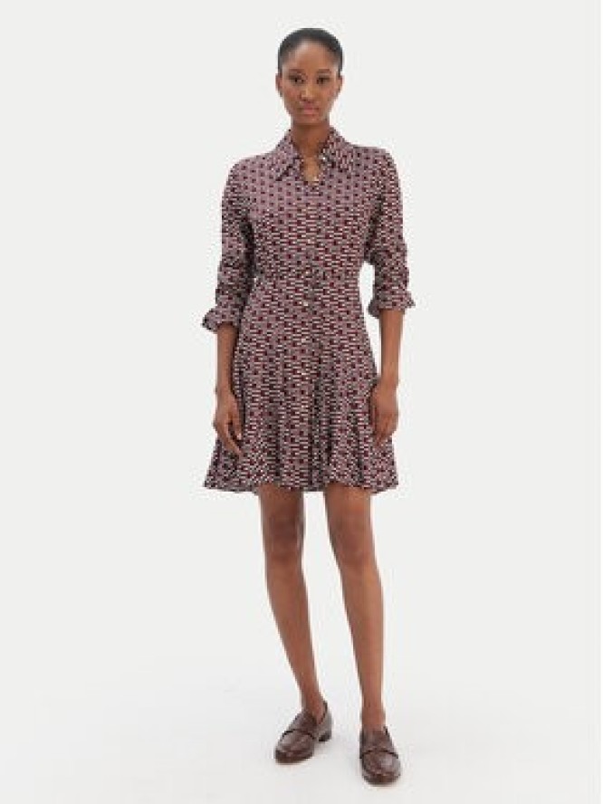 Tommy Hilfiger Sukienka koszulowa WW0WW48629 Bordowy Regular Fit