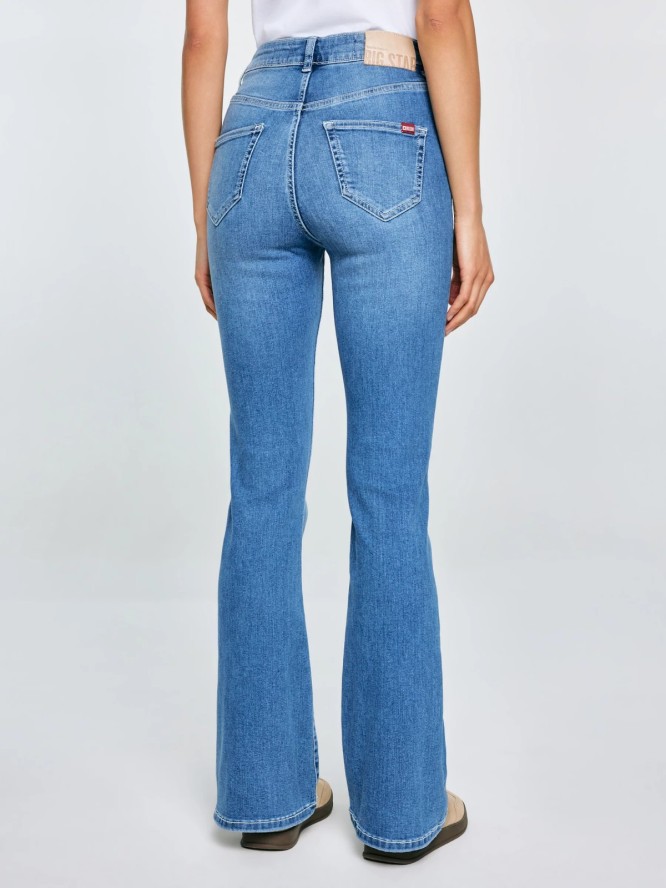 Jeansy damskie z rozszerzaną nogawką niebieskie Clara Flare 135