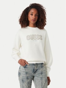 Guess Sweter W6YR30 Z0978 Kremowy Regular Fit