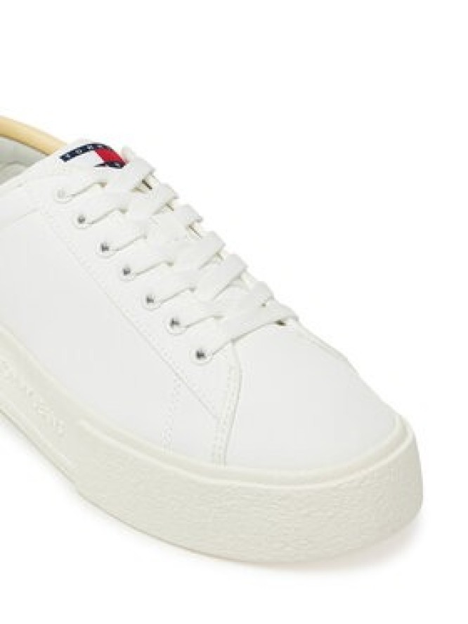 Tommy Jeans Sneakersy Tjw Flatform Canvas Sneaker EN0EN02792 Écru