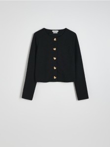 Marynarka z ozdobnymi guzikami - czarny