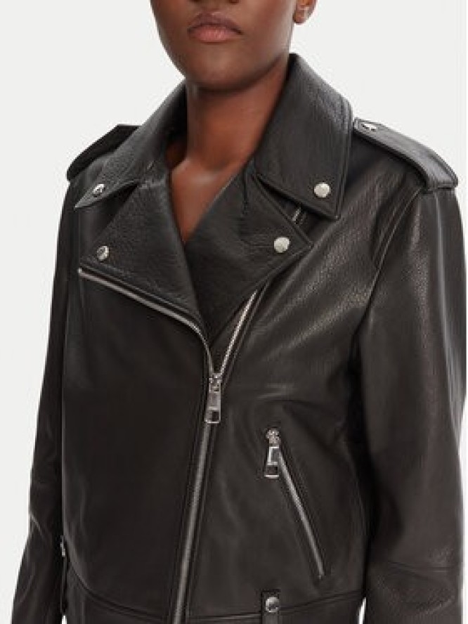 BOSS Kurtka skórzana C_Sandy 50541769 Czarny Regular Fit