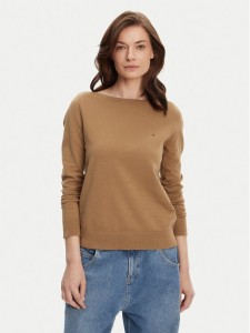 Tommy Hilfiger Sweter WW0WW40099 Brązowy Regular Fit
