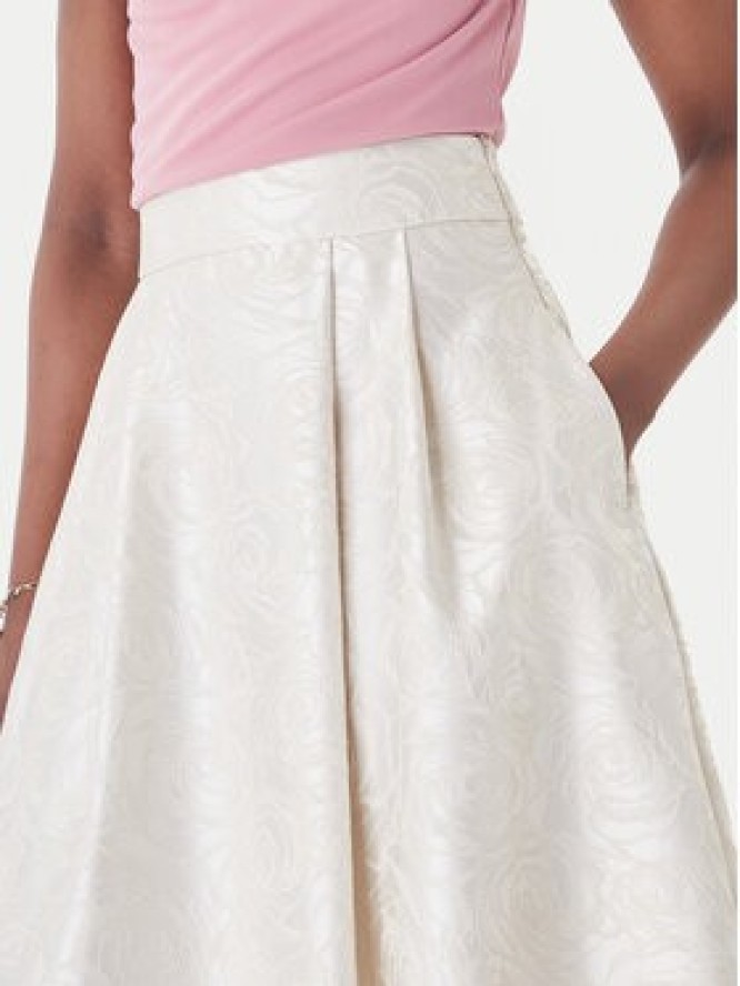 Rinascimento Spódnica trapezowa CFC0127694003 Écru Regular Fit