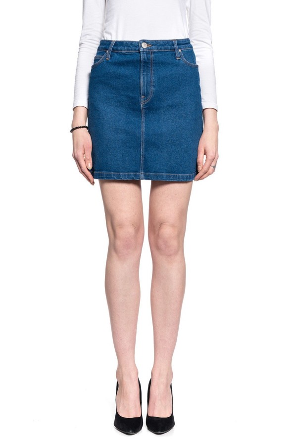 LEE A LINE ZIP SKIRT DAMSKA SPÓDNICA JEANSOWA L38FLTYM 112108157