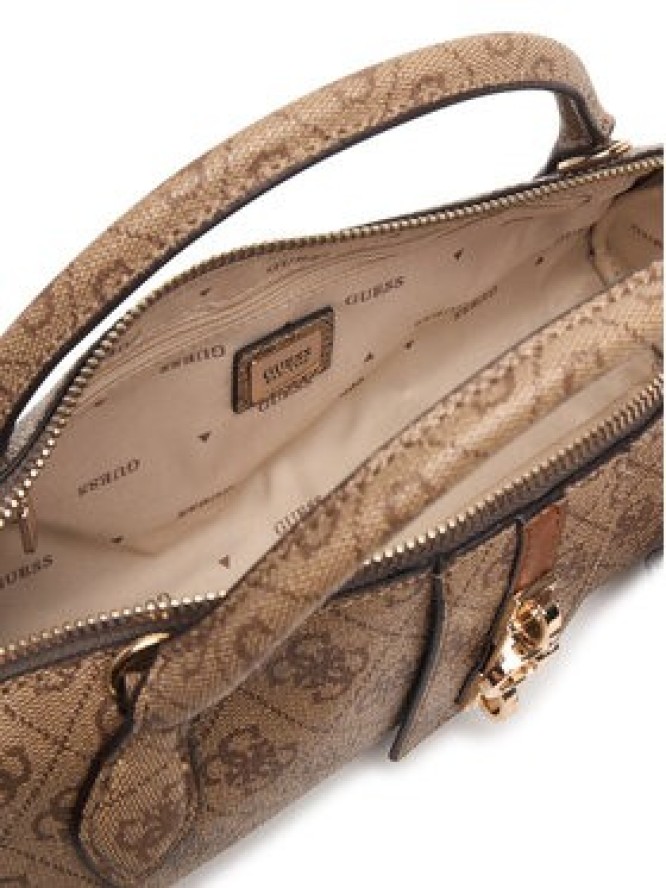 Guess Torebka Yvonne Logo Mini HWSG23 78760 Brązowy jasny
