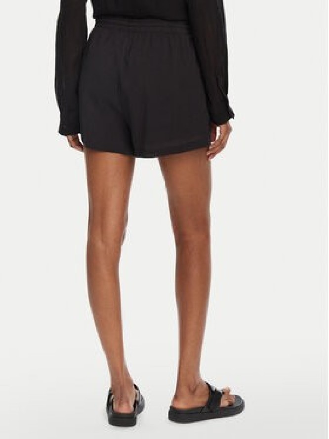 Seafolly Szorty materiałowe Crinkle 55429-SH Czarny Regular Fit