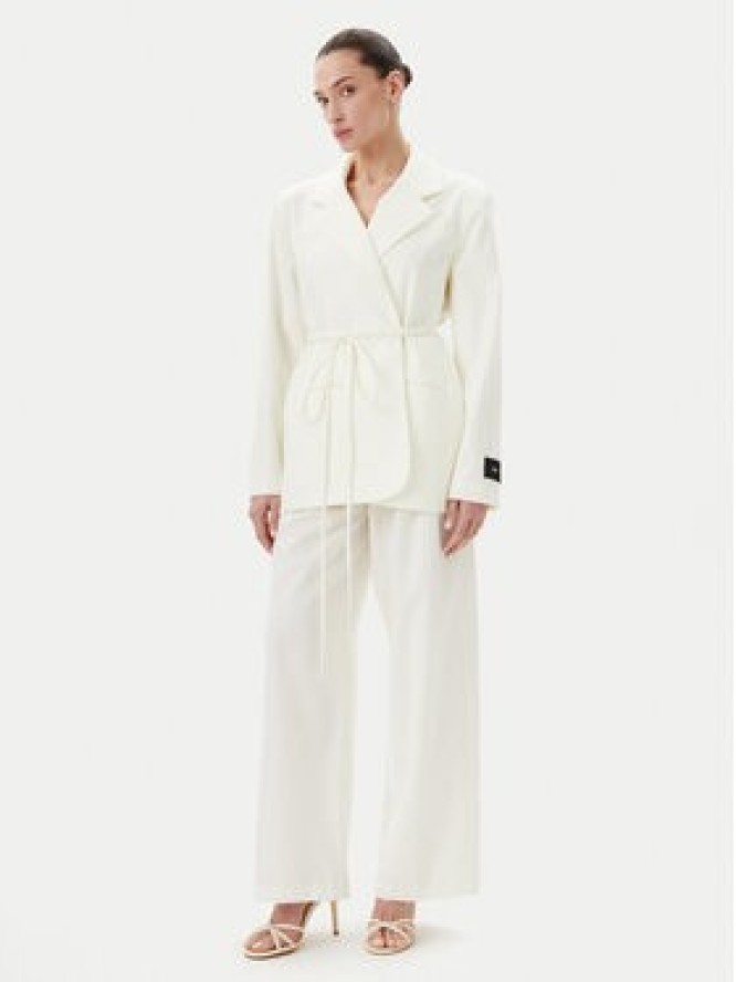 Eleh Marynarka ESS250004 Écru Regular Fit