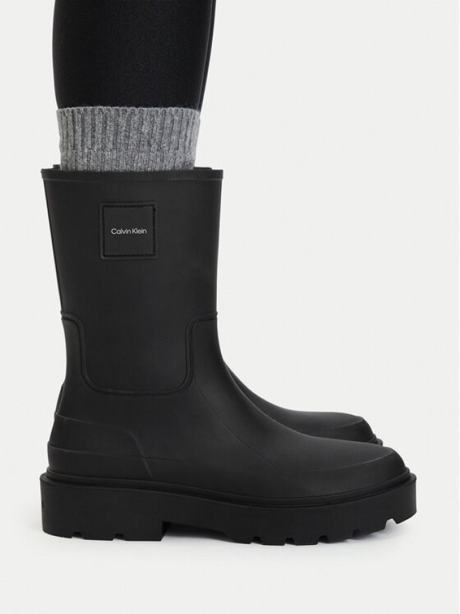 Calvin Klein Kalosze Rainboot Rubber HW0HW03179 Czarny