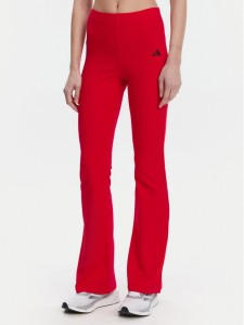 adidas Legginsy Essentials Small Logo JD3074 Czerwony Flare Fit