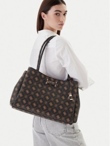 Guess Torebka Carrie Logo HWGP98 98220 Brązowy