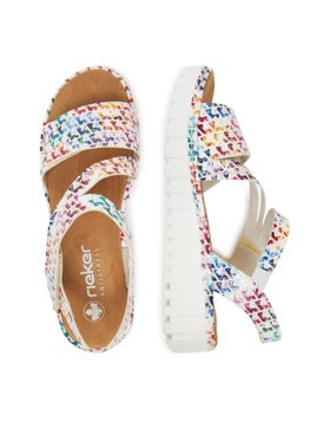 Rieker Sandały V1364-90 Biały