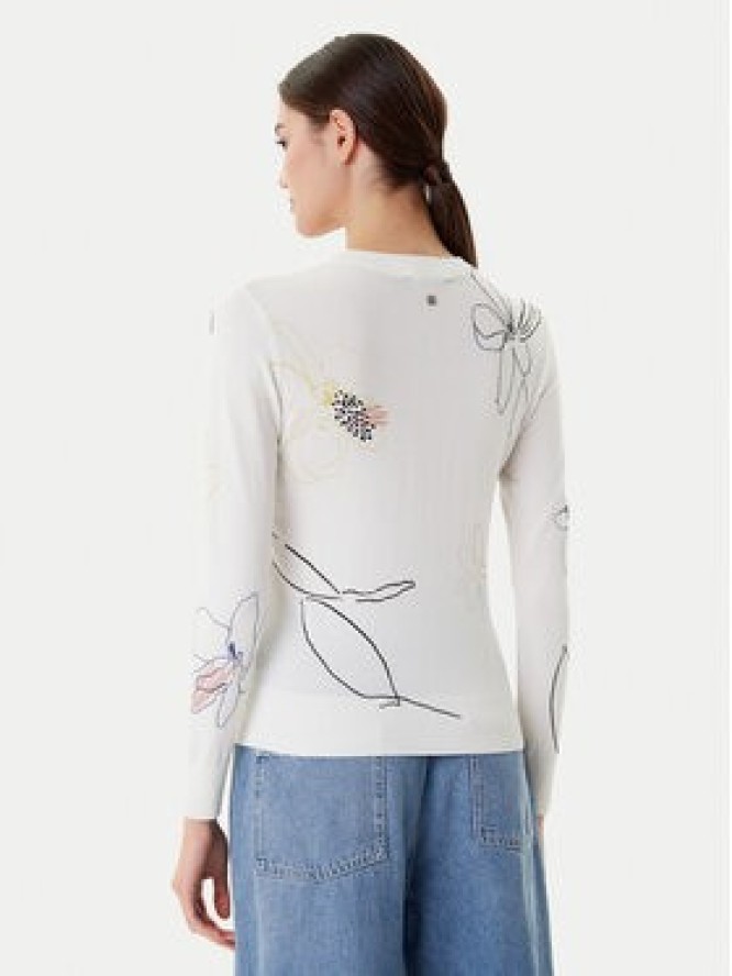 Desigual Sweter Arty 25WWJF33 Biały Regular Fit