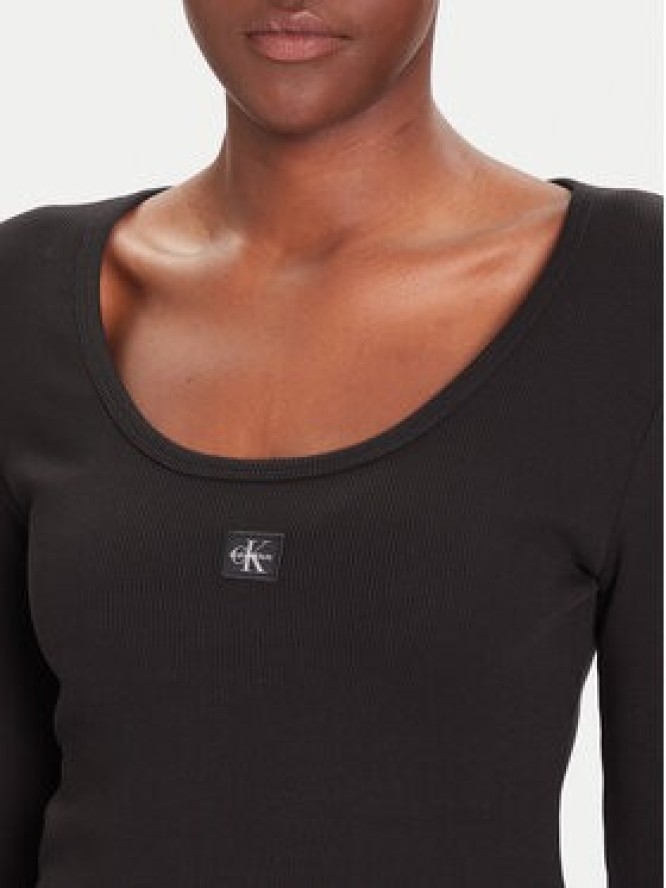 Calvin Klein Jeans Bluzka LV047D218G Czarny Slim Fit