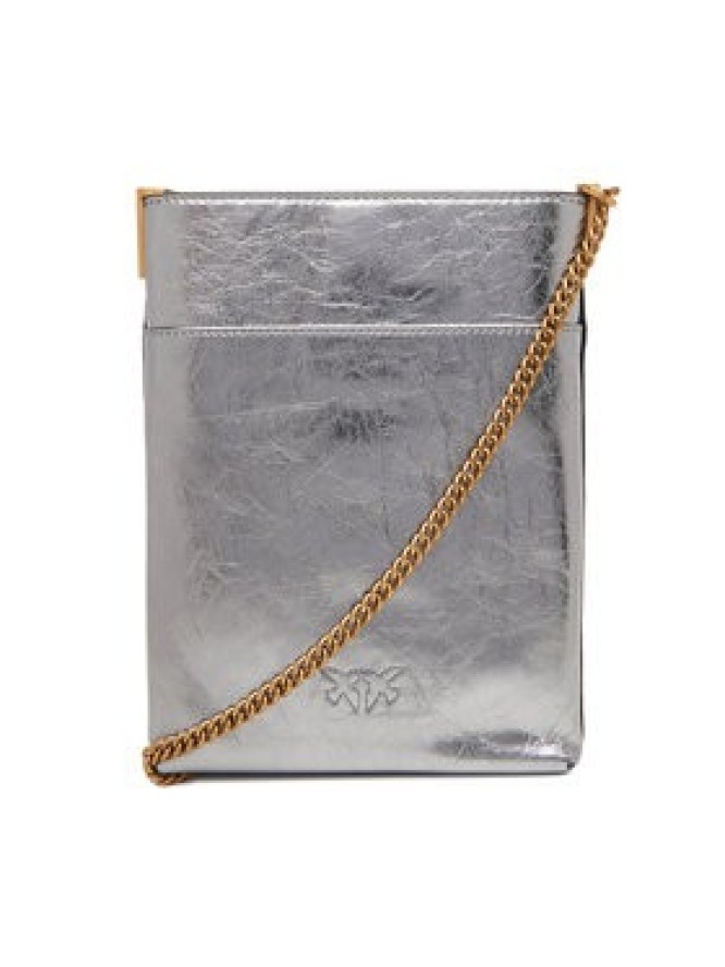 PINKO Torebka Flat Satchel AI 25-26 PCPL 105352 A2OT Srebrny