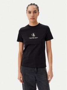 Calvin Klein Jeans T-Shirt Shadow Graphic J20J225545 Czarny Regular Fit
