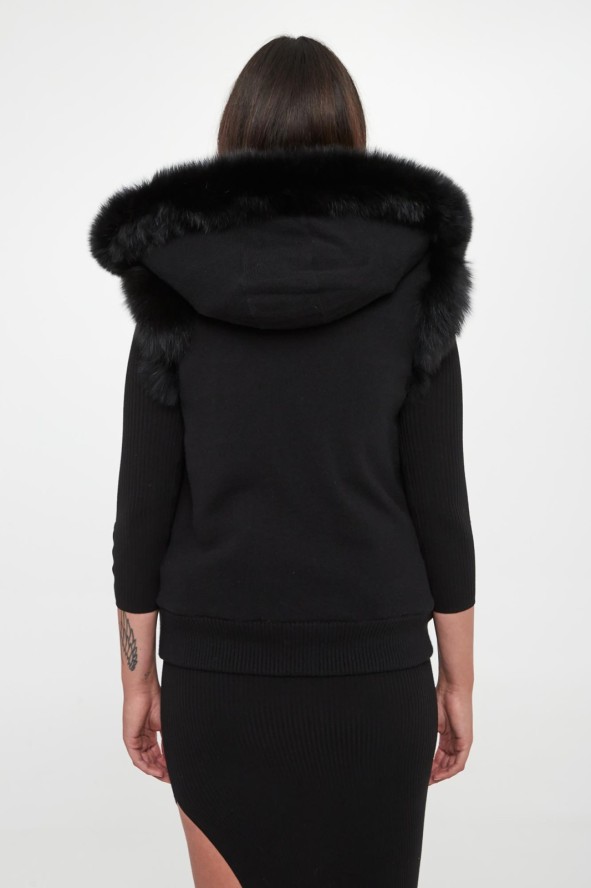 Kamizelka damska futrzana dwustronna z lisa SUPREMA