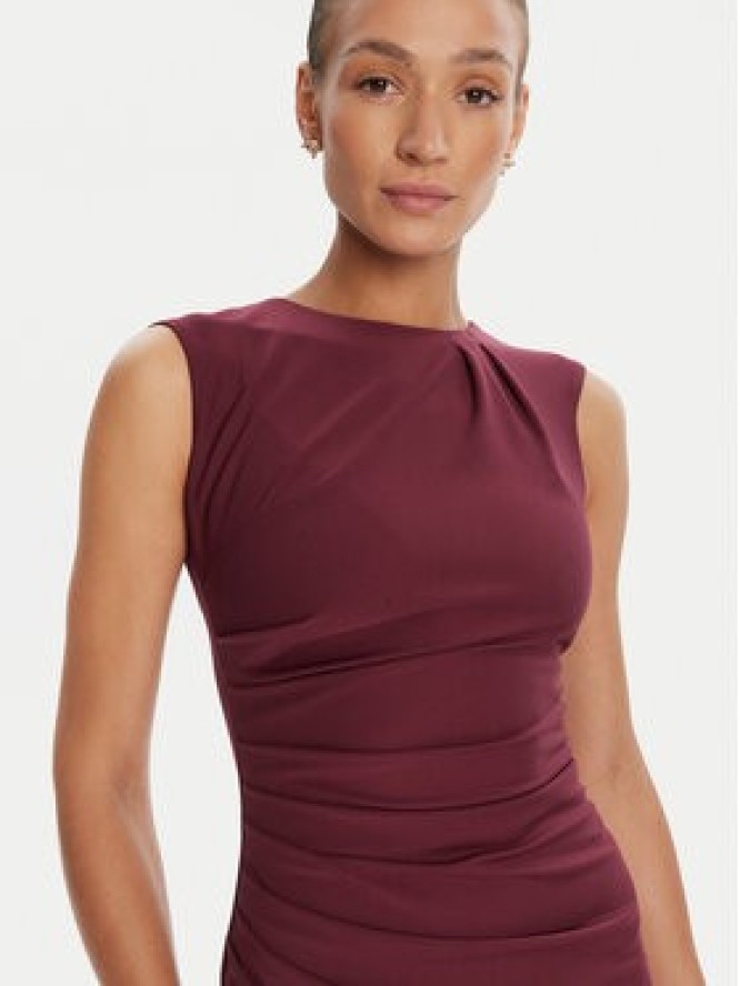 Rinascimento Sukienka koktajlowa CFC0125332003 Bordowy Slim Fit