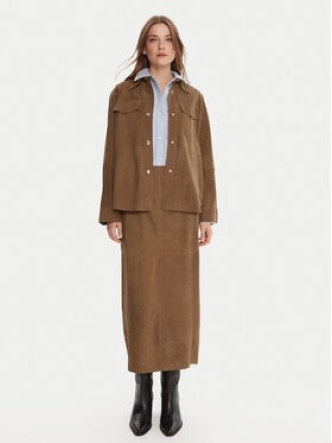 MAX&Co. Kurtka skórzana Stallo 2526446011200 Brązowy Loose Fit