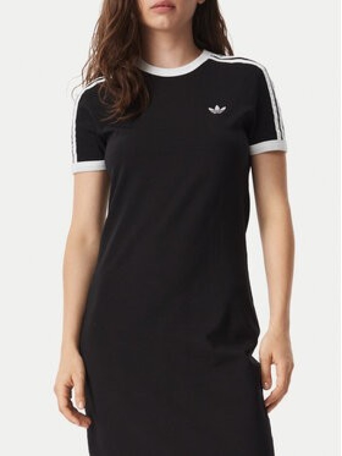 adidas Sukienka codzienna 3 Stripes KD7978 Czarny Slim Fit