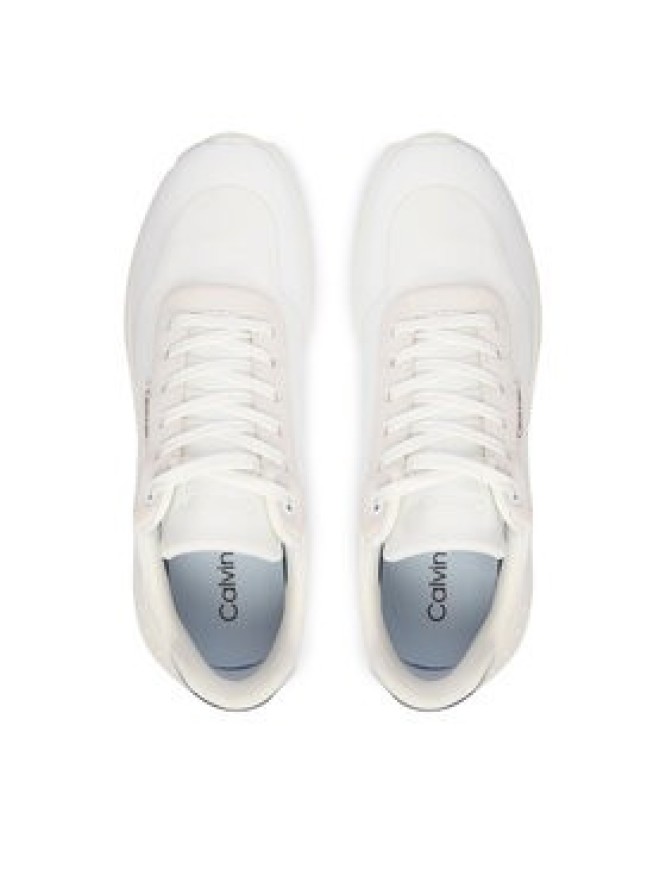 Calvin Klein Sneakersy Eva Runner Lace Up Mat Mix YW0YW02016 Biały