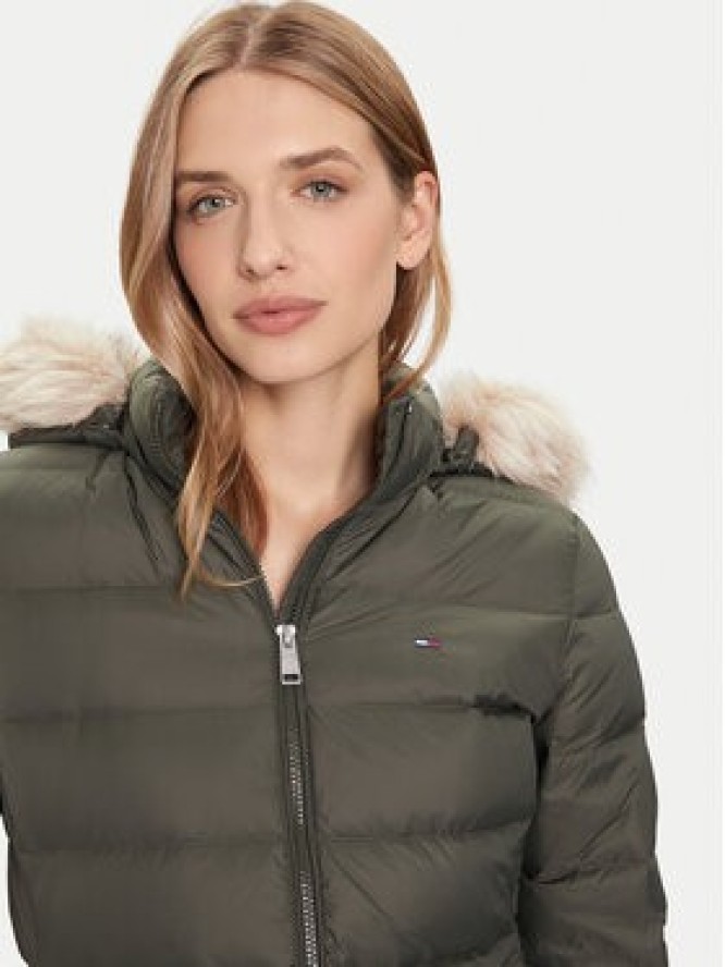 Tommy Jeans Kurtka puchowa Essential DW0DW18864 Zielony Slim Fit