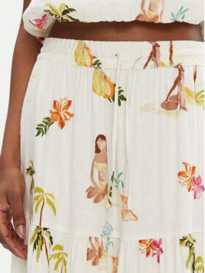 Seafolly Spódnica maxi Isla Palm 55397-SK Écru Regular Fit