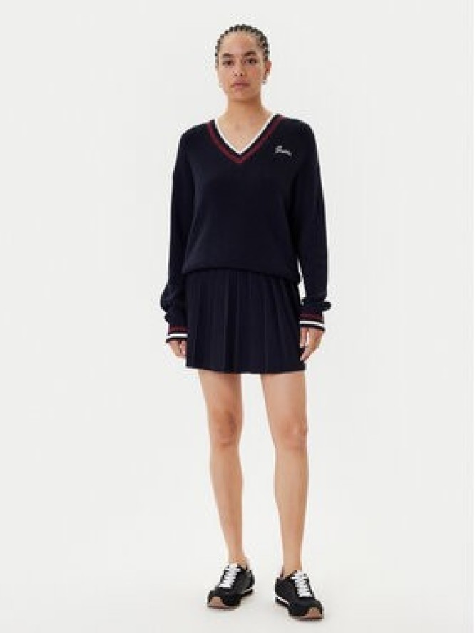 Guess Spódnica plisowana V5BD02 Z1152 Granatowy Regular Fit