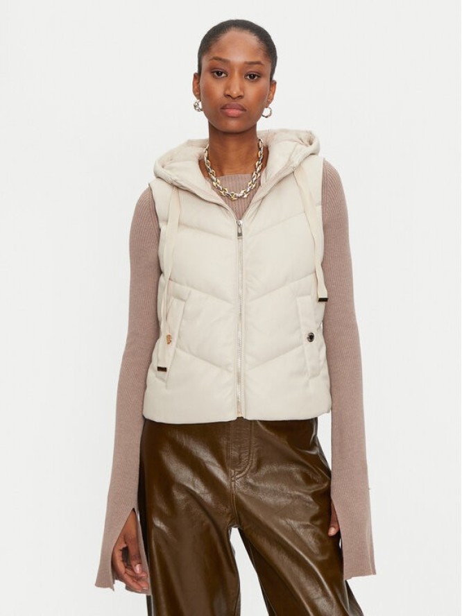 Morgan Bezrękawnik 232-GSOLO Écru Regular Fit