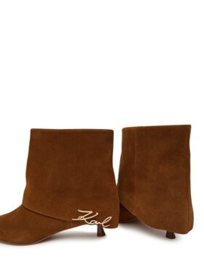 KARL LAGERFELD Botki KL30142 Brązowy