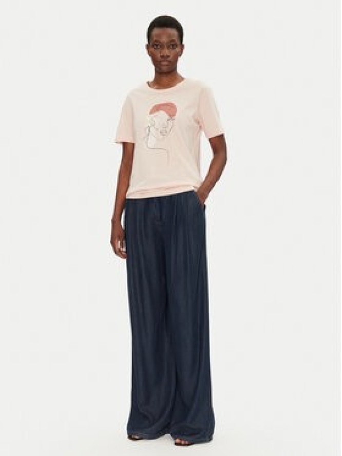 Fransa T-Shirt 20615408 Różowy Regular Fit