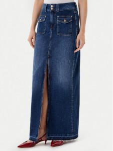 Guess Spódnica jeansowa W5YD63 D5QP3 Niebieski Regular Fit