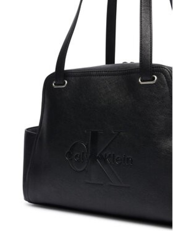 Calvin Klein Torebka Pockets Monologo Tote LV04F3689G Czarny