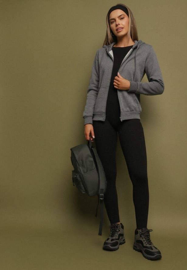 Ciemnoszara Bluza z Kapturem Sithi