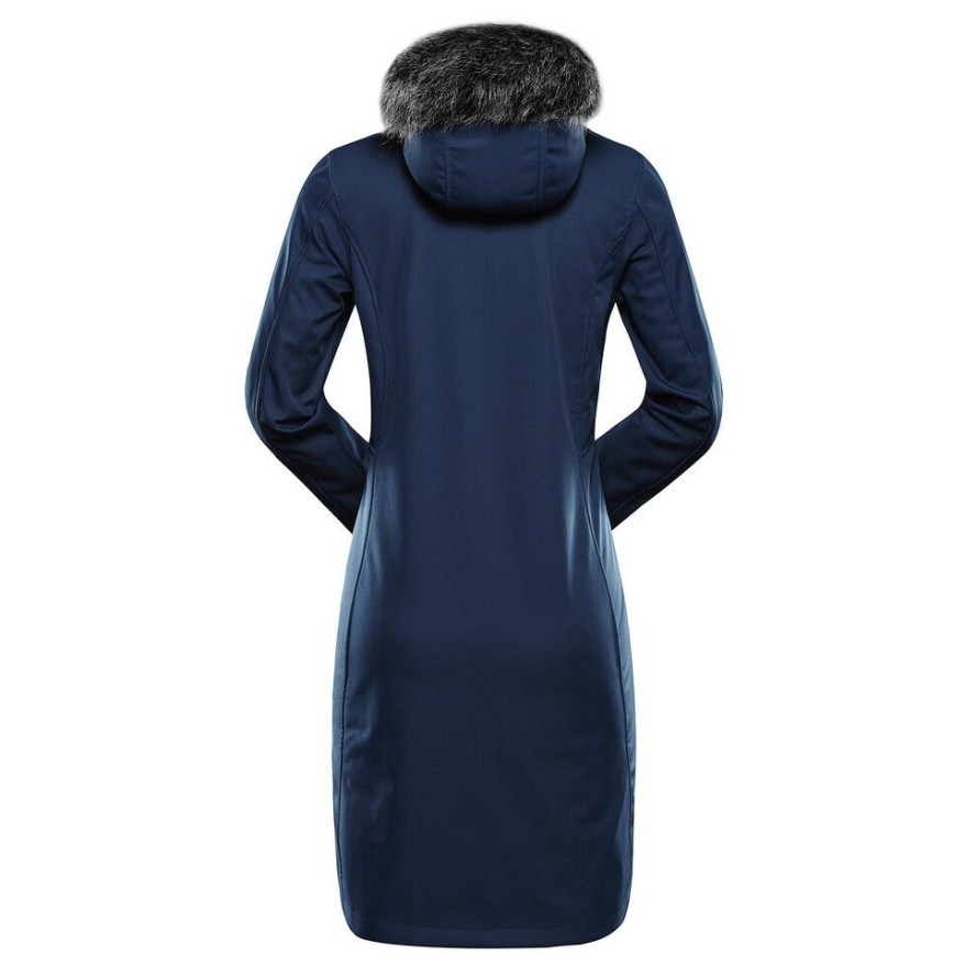 Płaszcz damski softshellowy z futerkiem Alpine Pro Ibora