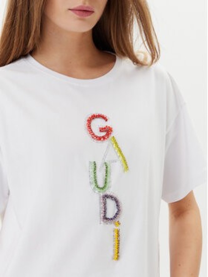Gaudi T-Shirt 511BD64027 Biały Regular Fit