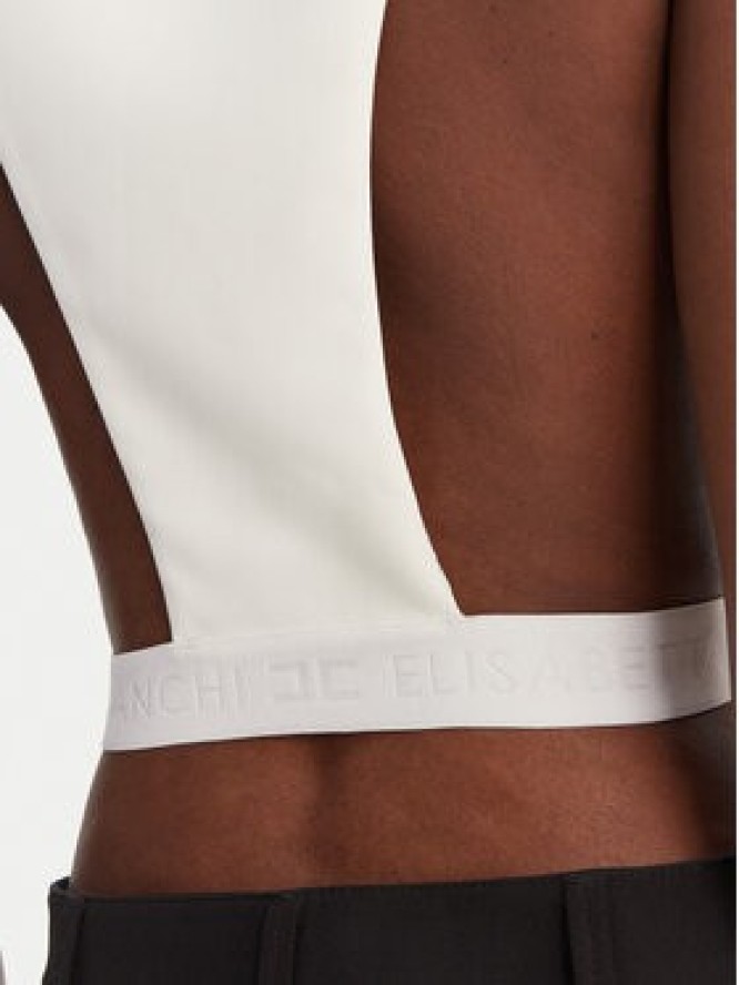 Elisabetta Franchi Kamizelka GL-003-61E2-V290 Biały Regular Fit