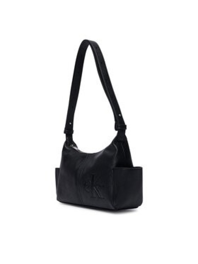 Calvin Klein Torebka Pockets Monologo Crossbody LV04F3687G Czarny