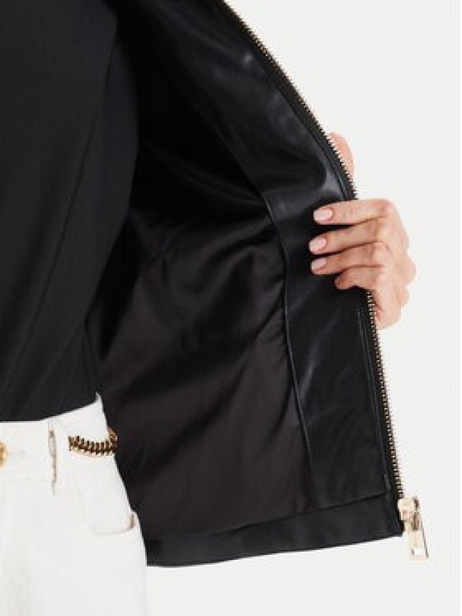 Guess Kurtka z imitacji skóry W6RL52 WL850 Czarny Regular Fit