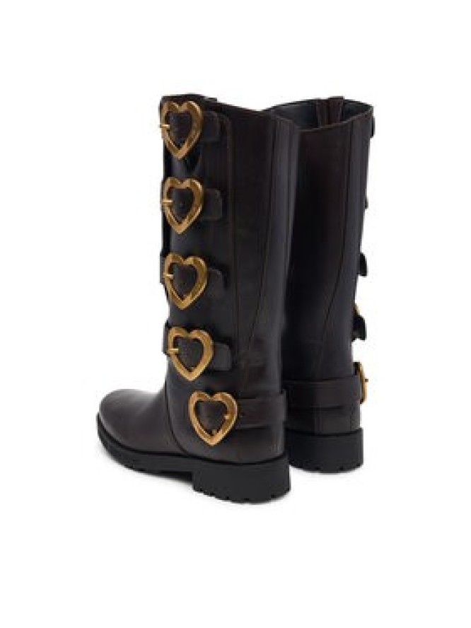 LOVE MOSCHINO Kozaki JA26134G0PIJ0317 Brązowy ciemny