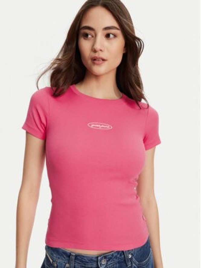 Guess Jeans T-Shirt W5YP37 KA0H1 Różowy Slim Fit