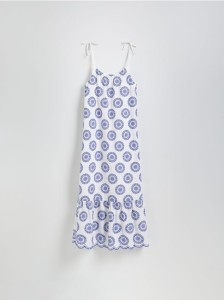 Bawełniana sukienka na ramiączkach - wielobarwny