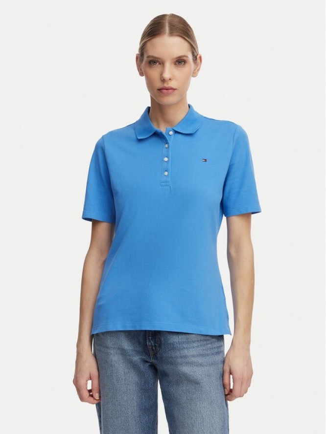 Tommy Hilfiger Polo 1985 WW0WW43224 Niebieski Regular Fit