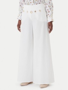 Marella Spodnie materiałowe Gala 2613131122 Biały Wide Leg