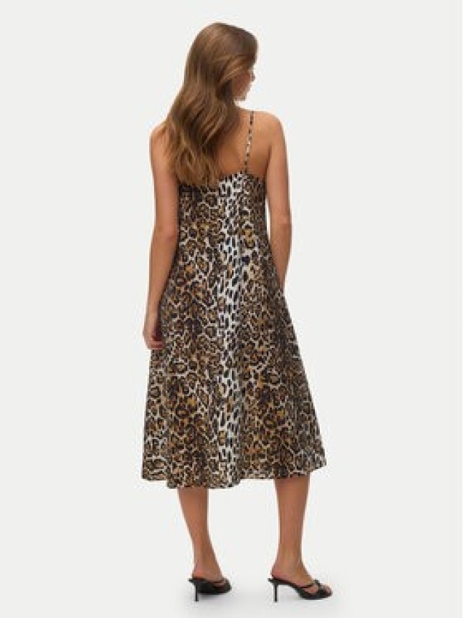 Vero Moda Sukienka letnia Josie 10303398 Brązowy Regular Fit