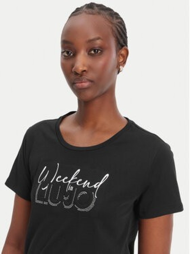 Liu Jo Sport T-Shirt TA6252 JS923 Czarny Regular Fit