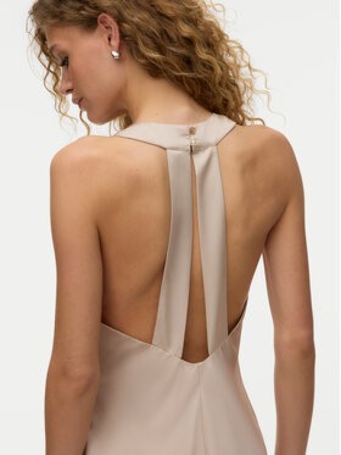 Vero Moda Sukienka letnia Reba 10345415 Beżowy jasny Regular Fit