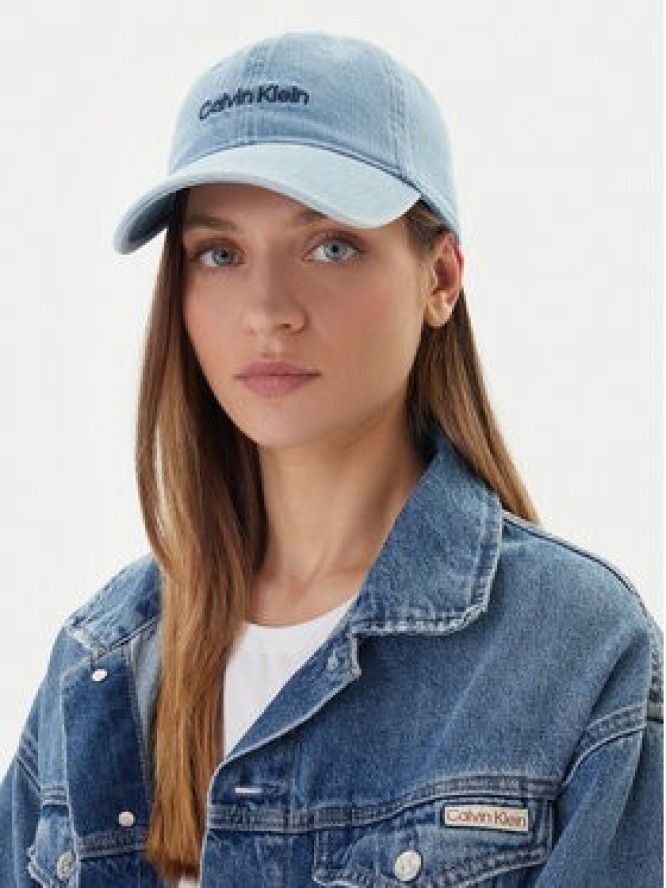 Calvin Klein Czapka z daszkiem Small Monogram LV04K5065G Niebieski
