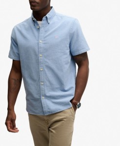 superdry Koszula Preppy Oxford krótki rękaw Sky Blue Chambray